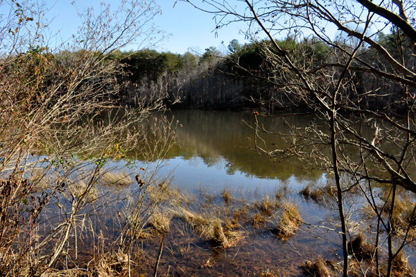 the lake at Crowders Mountain